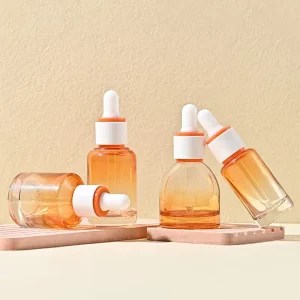 20ml 30ml Spray Orange Essence Stock Solution Essential Oil Sub-bottled Glass Double Ring Dropper Bottle Silk Screen