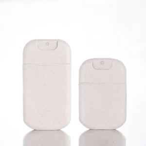 20ml 30ml Wheat Straw PP Composite Portable Shape Pocket Size Spray Bottle Square Plastic Credit Card Shape Mist Spray Bottle