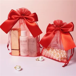 20x30cm Ribbon Organza Bags Wedding Favor Gift Bags Mesh Pouch for Jewelry Party Christmas Festival Bathroom Soaps Supplies