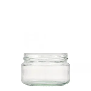 230ml Flat Round Glass Jar Twist Off (TO 82)