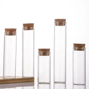 25 mm 30 mm Clear Refillable Glass Test Tubes Vial with Cork Stopper Miniature Reagent Bottle Jar for Lab Party Favors Candy