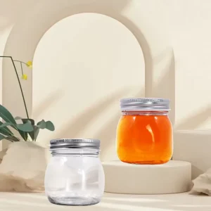 250ml 300ml Wide Mouth Food Storage Glass Jar Mason Jar Metal Cap