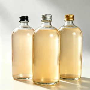 250ml 350ml 500ml Empty Boston Glass Bottle for Storing Beverages and Juice Round Glass Jar with Screw Cap