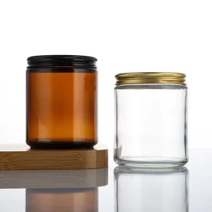 250ml Amber Clear Glass Skin Care Cream Storage Containers Empty Cosmetic Jars Dropper Seal Aluminum Plastic Lids Screen Printed