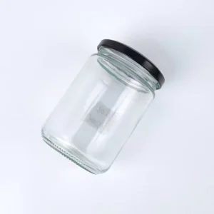 250ml Clear Glass Jar with Tinplate Lid Eco friendly Screen Printed for Candy Baby Food & Chocolate Storage