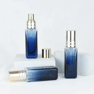 25ml Lotion Pump Bottles Glass Square Lotion Pump Bottle Biodegradable Cosmetic Packaging Travel Size