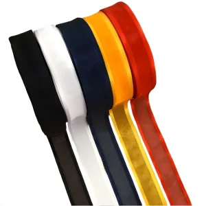 25mm 1inch 50Yards Chiffon Ribbon Sheer Printed Satin Edge Organza Ribbon Wedding Cake Decor Gift Wrapping Flower Ribbon