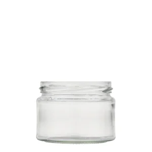 280ml Flat Round Glass Jar Twist Off (TO 82)