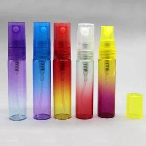 2Ml 3Ml 5Ml 10Ml Gradient Color Mini Empty Fine Mist BPA Free Perfume Plastic Spray Bottle