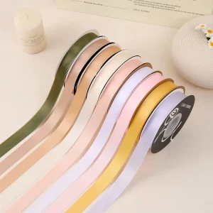 2cm Gift Ribbon Wedding Decoration Gift Box Decoration Holiday Ribbon Double-sided Polyester Luxury Ribbon Length 36 Yards