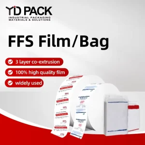 3 Layer Co extruded FFS Packaging Film Bag 25 50kg Heavy Duty PE Roll Film for Fertilizer Plastic Granule High Strength
