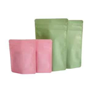 3.5g 7g 35g Blank Kraft Paper Stand-up Mylar Pouch CR Zipper for Flower Plastic Packaging 3.5g Kraft Paper Surface for Jelly