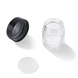 3.5g Clear Glass Jar With Locking Lid Small Cosmetic Packaging For Cream And Concentrate
