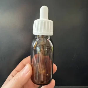 30 ml 60 ml Amber Glass Syrup Bottle with Glass Pipette Dropper 28/410 for Essential Oil Medication
