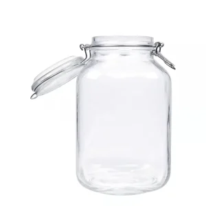 3000ml Wire Bail Glass Jar Square Wire Bail Closure