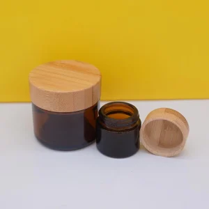 30ml 50ml 100ml Amber Glass Body Butter Cosmetic Cream 8oz Glass Jars with Lids Wide Mouth