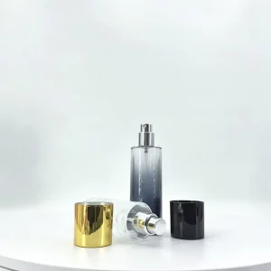 30ml 50ml Cylinder Gradient Perfume Glass Bottle with Plastic Screw Sprayer Lid for Cosmetic Use