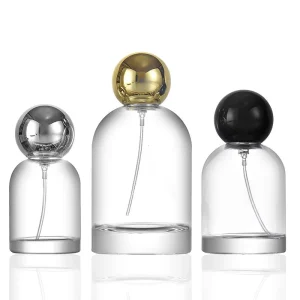 30ml 50ml and 100ml Glass Perfume Spray Bottles with Golden Ball Caps