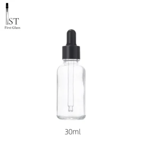 30ml Empty Clear Transparent Essential Oil Water Bottles 30ml Dropper Bottle for Oil Packaging