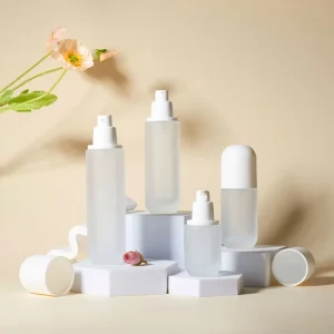 30ml Frosted Clear Spot Glass Spray Pump Lotion Bottles for Skincare Cream