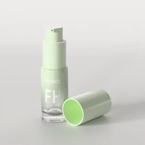 30ml Gradient Green Frosted Glass Pump Bottle for Hair Care Oil
