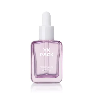 30ml Purple Glass Square Essential Oil Rectangle Dropper Bottles for Serum