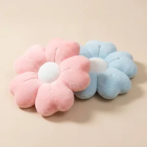 35cm Solid Cushion Portable Polyester Throw Pillow with Embroidery College style Home Bedroom Decor in Pink Blue