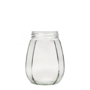 385ml Decorative Glass Jar Hexagonal Twist Off (TO 63)