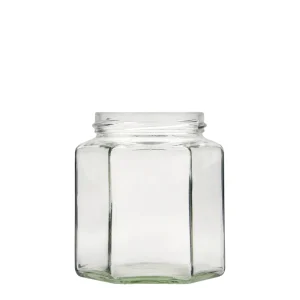 390ml Hexagonal Glass Jar Twist off (TO 70)