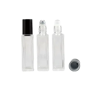 3ml 20ml Transparent Square Roller Ball Bottles Essential Oil Perfume Dispensing Roller Ball Bottles