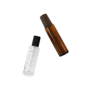 3ml 5ml 10ml 12ml Perfume Oil Amber Roll On Glass Bottles with Plastic Cap