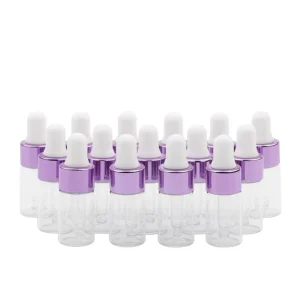 3ml 5ml Clear Mini Glass Dropper Bottles for Traveling Essential Oils