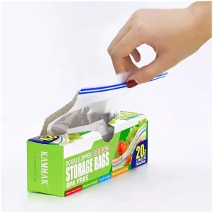 40 Piece Plastic Food Storage Freezer Bags Large UK Gallon 4.55L for Home Use