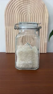 400ml Square Glass Storage Jars Airtight Latch Clip Lid for Coffee Flour Cereal Nuts Spices