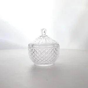 430ml Crystal Clear Glass Jar with Cover for Spices and Wedding Home Decor Storage