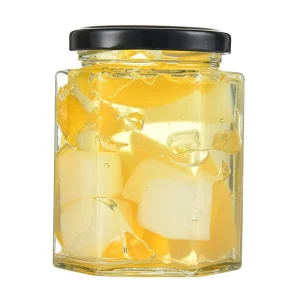 45ml 730ml Hexagonal Glass Jar Hexagonal Sauce and Honey Jar Hexagonal Jam Transparent Sealed Jar with Lid