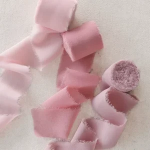 4cm*5m Handmade Silk Ribbon for Wedding Invitations Bridal Bouquets Gift Wrapping Holiday Decor