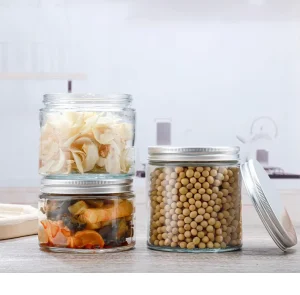 4oz 6oz 8oz 10oz 12oz 16oz 22oz Glass Mason Jars With Jam Lids Wide Mouth Glass