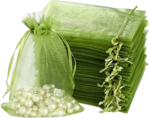 4×6 Inch Satin Drawstring Organza Pouch 100pcs Wedding Party Favor Gift Bags for Jewelry Watch Container for Small Items