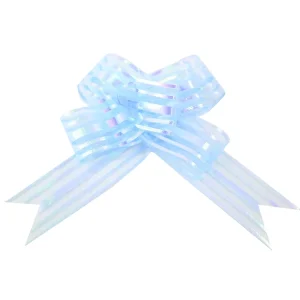 5 Lines Iridescent Butterfly Pull Bow Gradient Color Gift Wrap Pull Bows for Festival Decoration