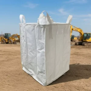500 KG Abrasion Resistant Fabric Container Bag Long Bottom Unload Sleeve FIBC Jumbo Bag for Cement Gypsum Transport