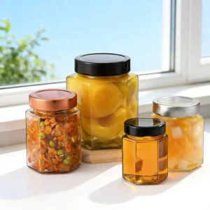 500g 1000g Glass Honey Storage Jar Jelly Chutney Jam Jar with Airtight Jar