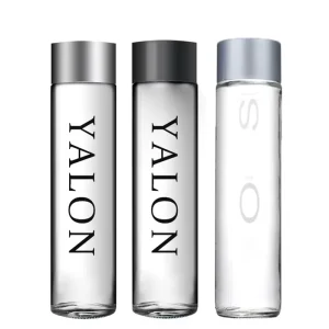 500ml 750ml Plastic Screw Cap Voss Borosilicate Glass Water Bottle for Mineral Juice Drink Beverage