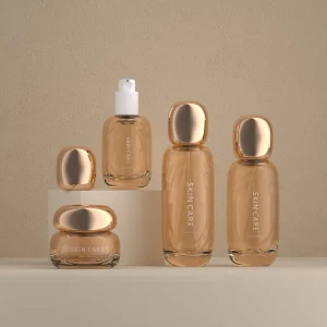 50g 30ml 50ml 100ml 120ml Cosmetics Packaging Glass Bottle Sets Plastic Lid Skincare Cream Jar and Pump Spray Bottle Set