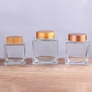 50ml 100ml 180ml square Glass Honey Jar Jam sealed Jar Can Be Customized LOGO