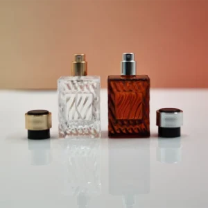 50ml Square Perfume Glass Bottle Screw Mini Size Gift Box Packaging Spot Support High-Grade Glass Cover
