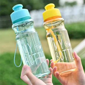 550ml Clear Pet Plastic Sports Water Bottles Custom Logo Bottle for Hot Cold Water