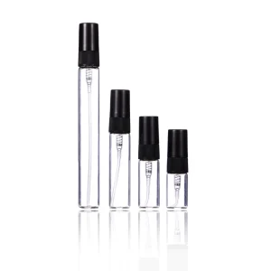 5ML 8ML 10ML Cosmetic Glass Spray Perfume Bottle clear Black White Sprayer