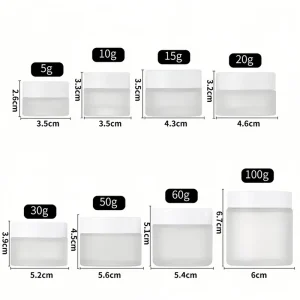 5g 10g 15g 20g 30g 50g 100g Cosmetic Glass Jar Cosmetic Packaging Glass Cosmetic Jar for Cosmetic Packing