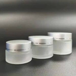 5g 15g 20g 30g 50g 100g Round Matte Frosted Body Butter Skin Care Cream Cosmetic Glass Jars With Silver Plastic Cap